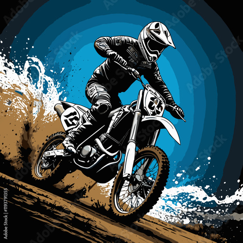 vector motocross for graphic design needs 