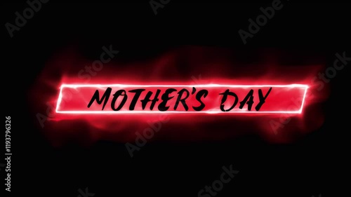 Bold professional Mother’s Day logo in striking red black colors with modern typography conveying strong impactful celebratory message