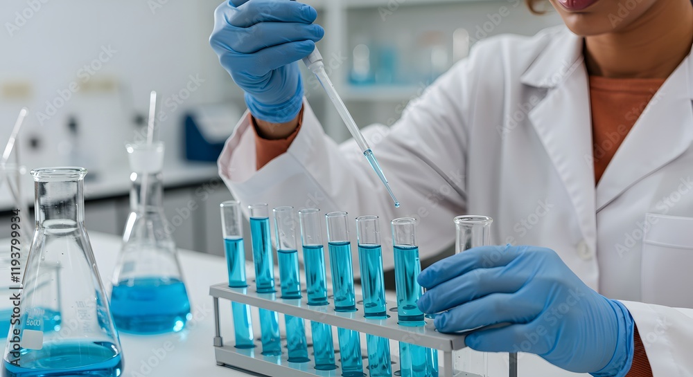 Science Laboratory Experiment Involving Blue Solutions and Precise Measurements for Advanced Chemical Research and Analysis
Science Laboratory Experiment Involving Blue Solutions and Precise Measurements for Advanced Chemical Research and Analysis