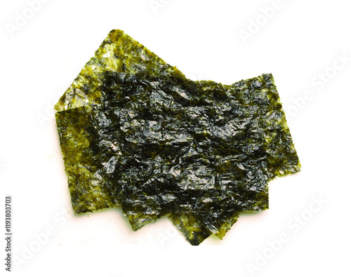 korean nori chips on white background