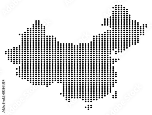 Black Dot China Map Asian Country