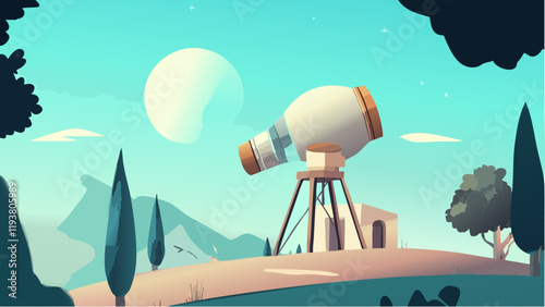 Astronomical Observation with Telescope