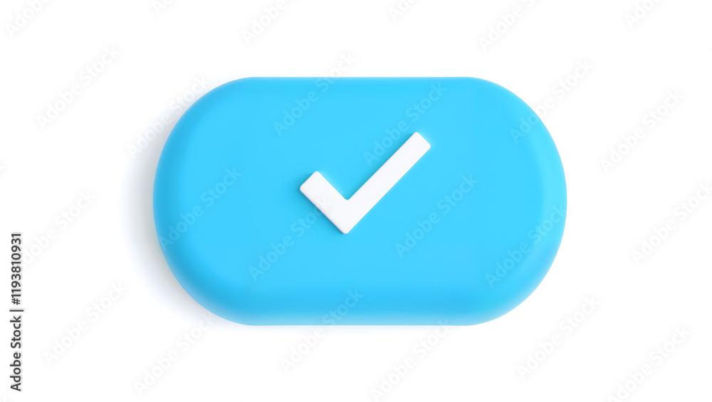 Light blue rounded checkmark icon, ideal for app interfaces, branding, and design projects. Generative AI Light blue rounded checkmark icon, ideal for app interfaces, branding, and design projects. Generative AI