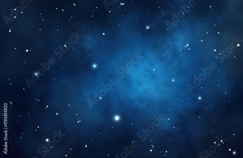 Wallpaper Mural Dark blue night sky backdrop. Abstract cosmic space scene. White speckle stars scattered across dark blue background. Deep space galaxy. Perfect for cosmic, space, night themes. Modern design. Ideal Torontodigital.ca