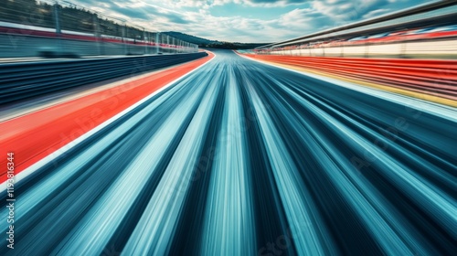 race track, motion blur, speed, straight track 