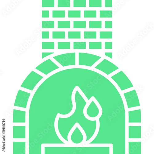 Fire Oven icon single vector illustration