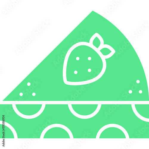 Slice of Cake II icon single vector illustration