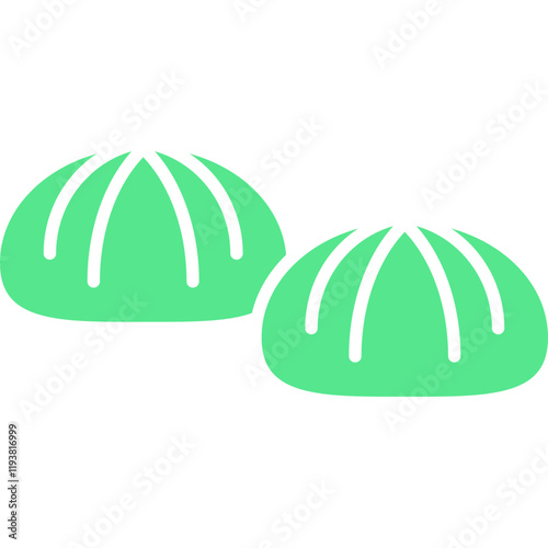 Small Baked Buns icon single vector illustration