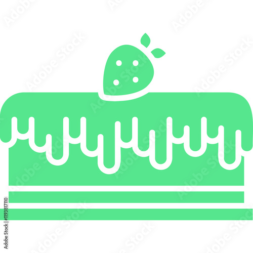 Cake II icon single vector illustration