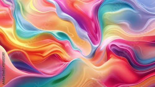 Wallpaper Mural A mesmerizing abstract background featuring vibrant swirling colors and fluid shapes, creating a dynamic and captivating visual experience that draws the viewer into a world of artistic expression Torontodigital.ca