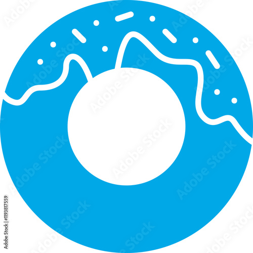 Doughnuts icon single vector illustration