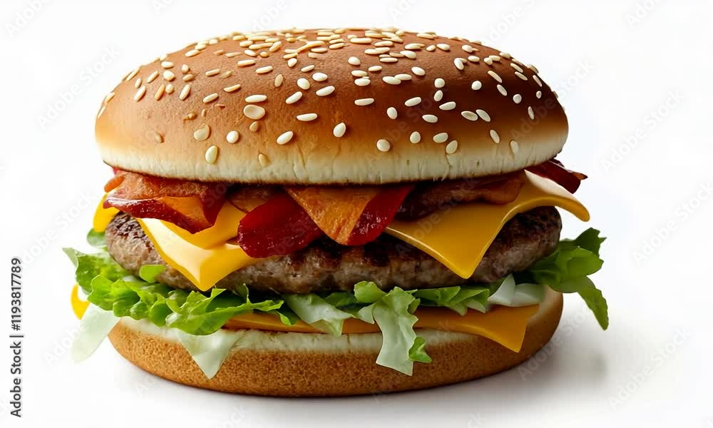 hamburger on a white background