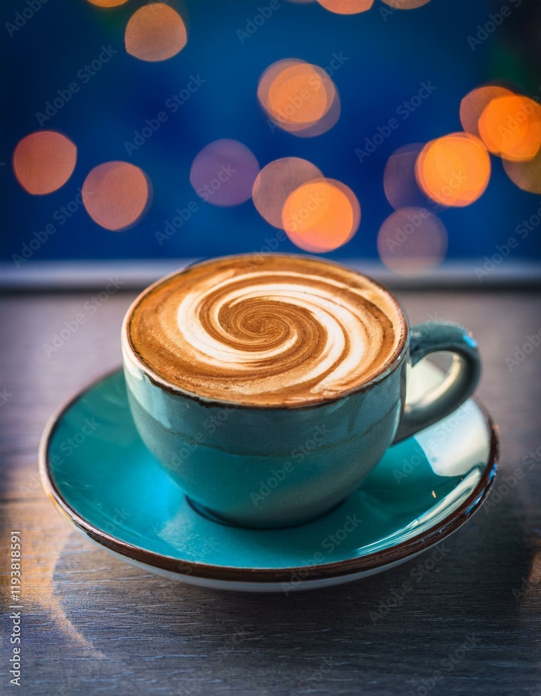 cup of coffee with a swirl