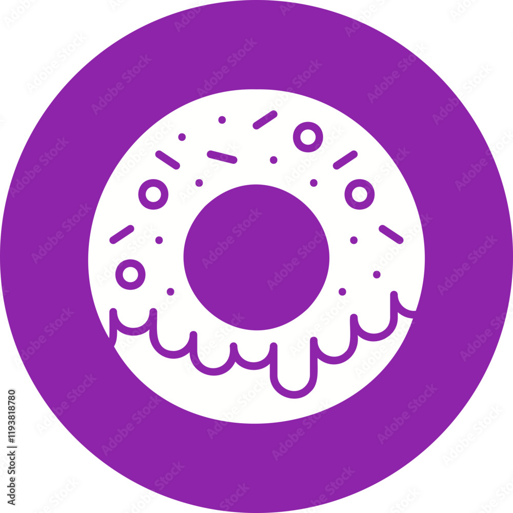 Doughnut icon single vector illustration Doughnut icon single vector illustration