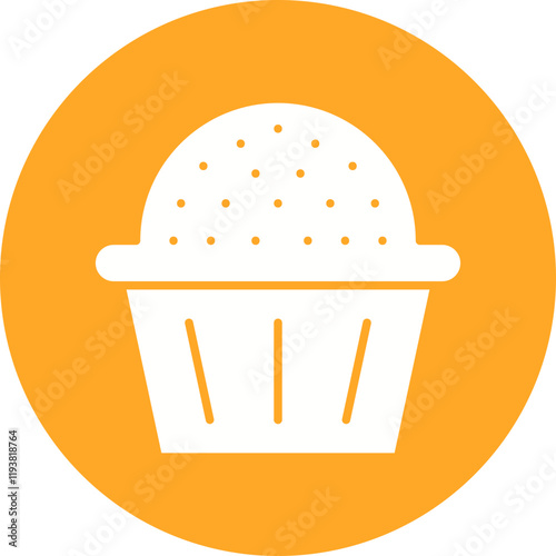 Cupcake icon single vector illustration