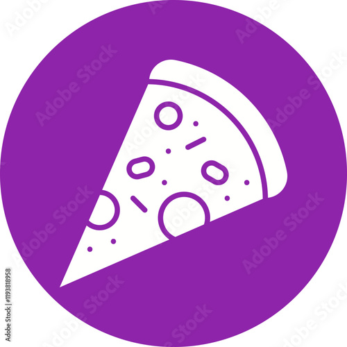 Slice of Pizza icon single vector illustration