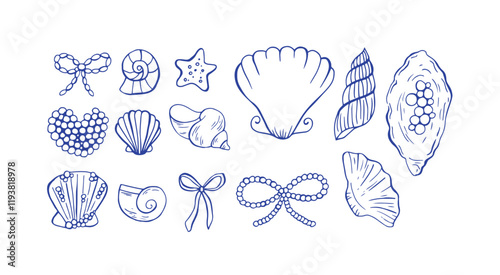 Wallpaper Mural Mediterranean whimsical hand drawn sketch style illustrations Torontodigital.ca