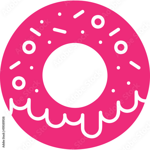 Doughnut icon single vector illustration