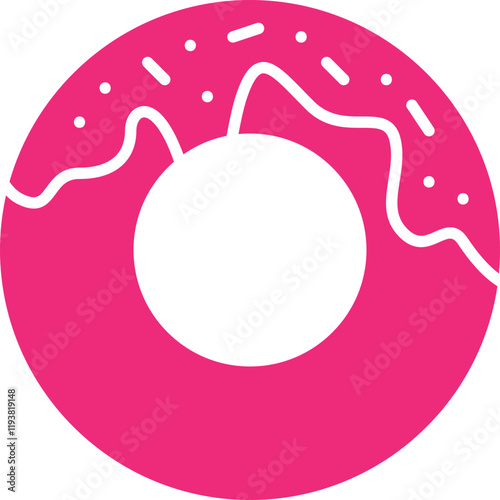 Doughnuts icon single vector illustration