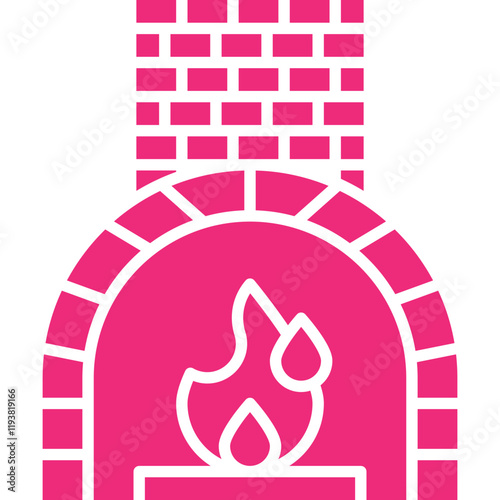 Fire Oven icon single vector illustration