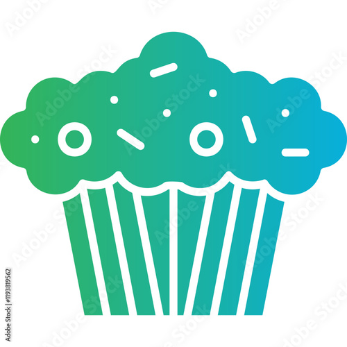 Muffin icon single vector illustration