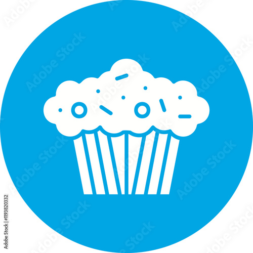 Muffin icon single vector illustration