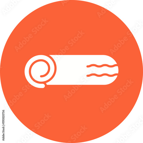 Swiss Roll icon single vector illustration