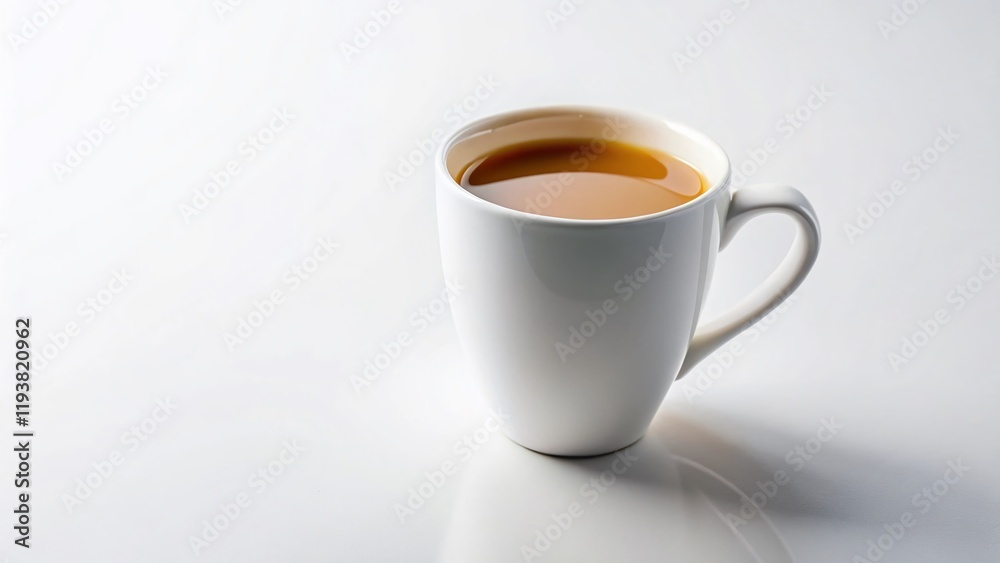 White Mug of Drink, Isolated on White Background - Clean Minimalist Stock Photo White Mug of Drink, Isolated on White Background - Clean Minimalist Stock Photo