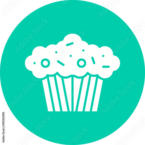 Muffin icon single vector illustration