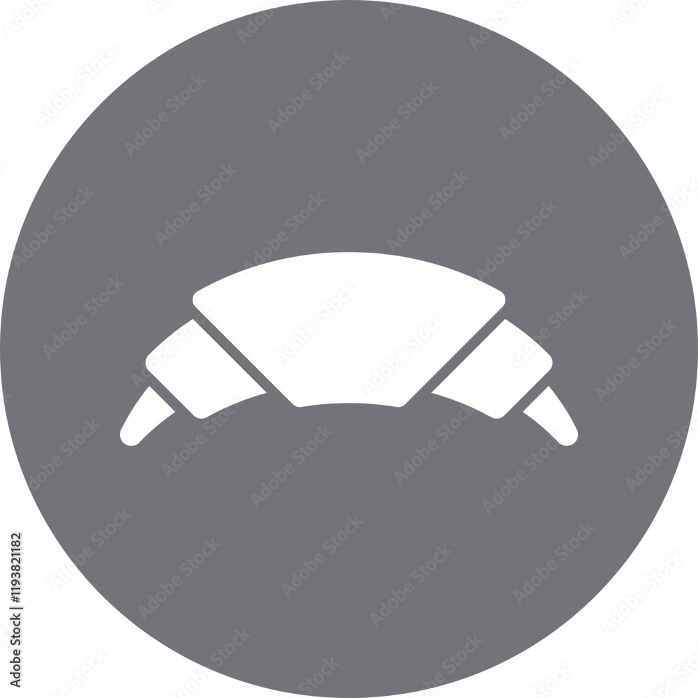 Crossiant II icon single vector illustration