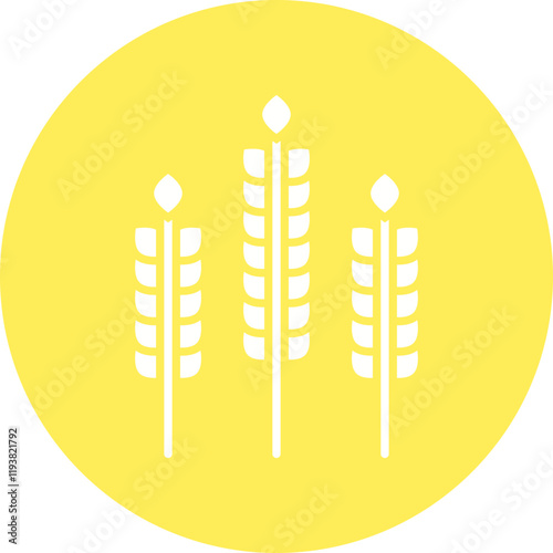 Wheat icon single vector illustration
