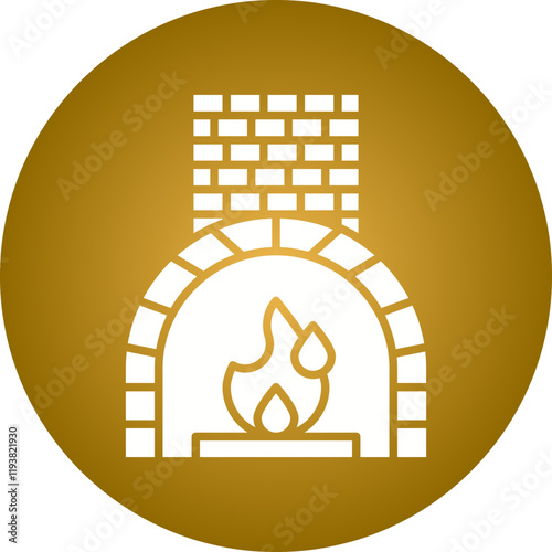 Fire Oven icon single vector illustration