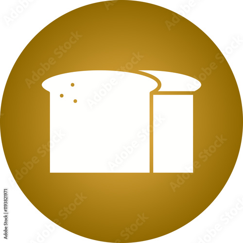 French Bread icon single vector illustration