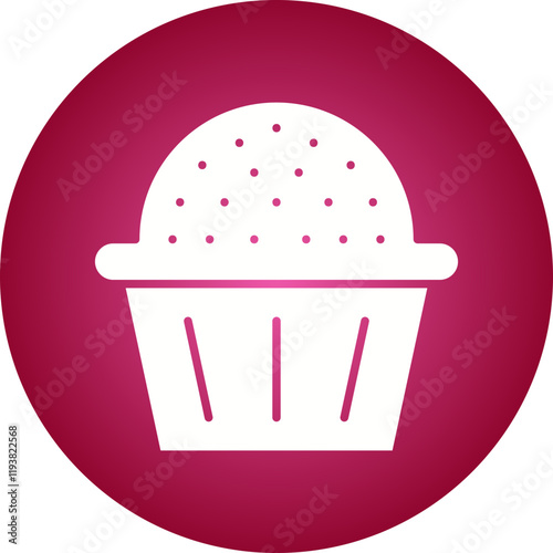 Cupcake icon single vector illustration