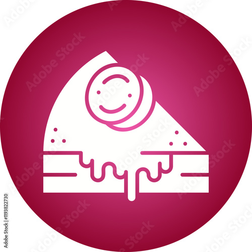 Slice of Cake I icon single vector illustration