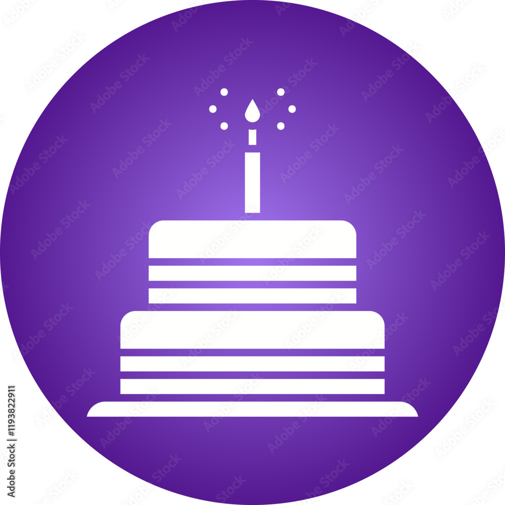 Cake I icon single vector illustration Cake I icon single vector illustration