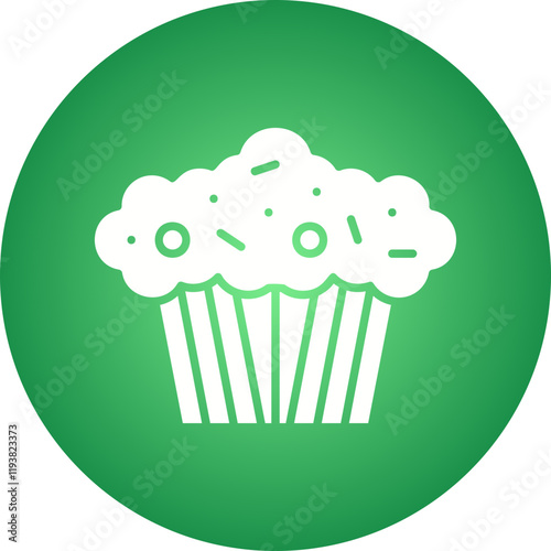 Muffin icon single vector illustration