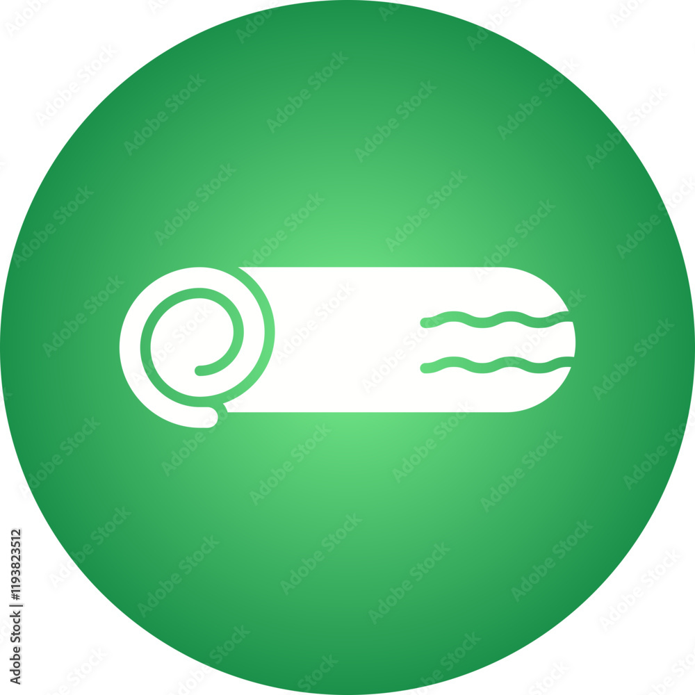 Fototapeta premium Swiss Roll icon single vector illustration