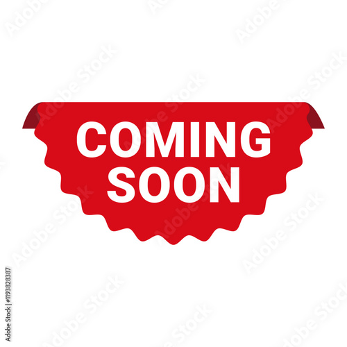 Coming Soon shop product tag, New Arrival label badge or sale promotion sticker poster banner template and icon vector