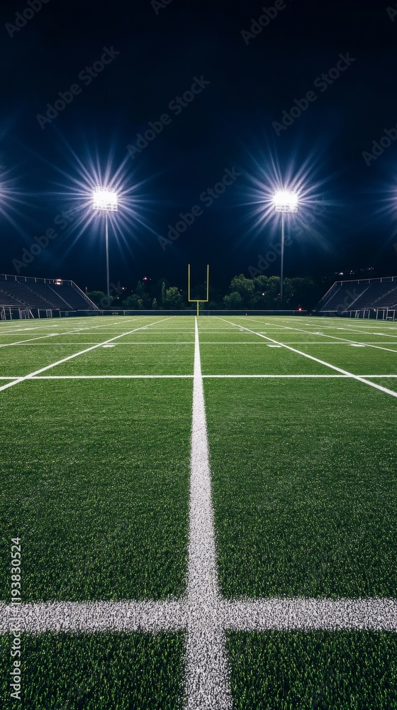 Fototapeta premium American football field with copy space vertically 9:16