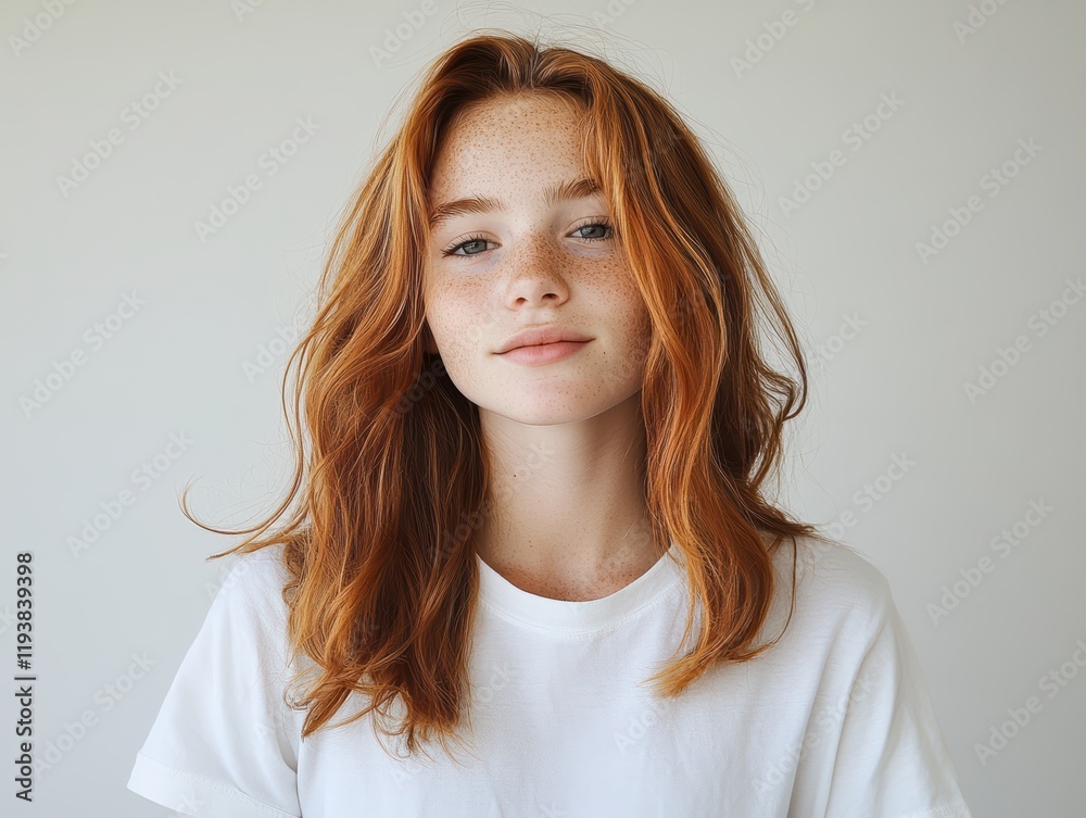 Fototapeta premium Radiant Redhead Natural Beauty