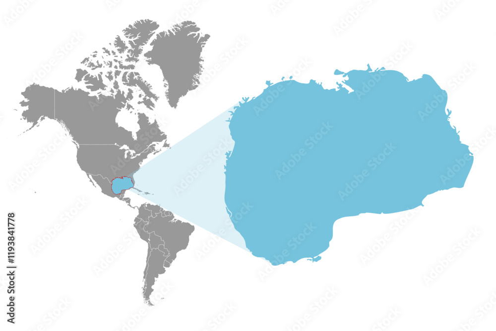 Gulf of Mexico on the world map. The Gulf of Mexico may be renamed The Gulf of America Gulf of Mexico on the world map. The Gulf of Mexico may be renamed The Gulf of America