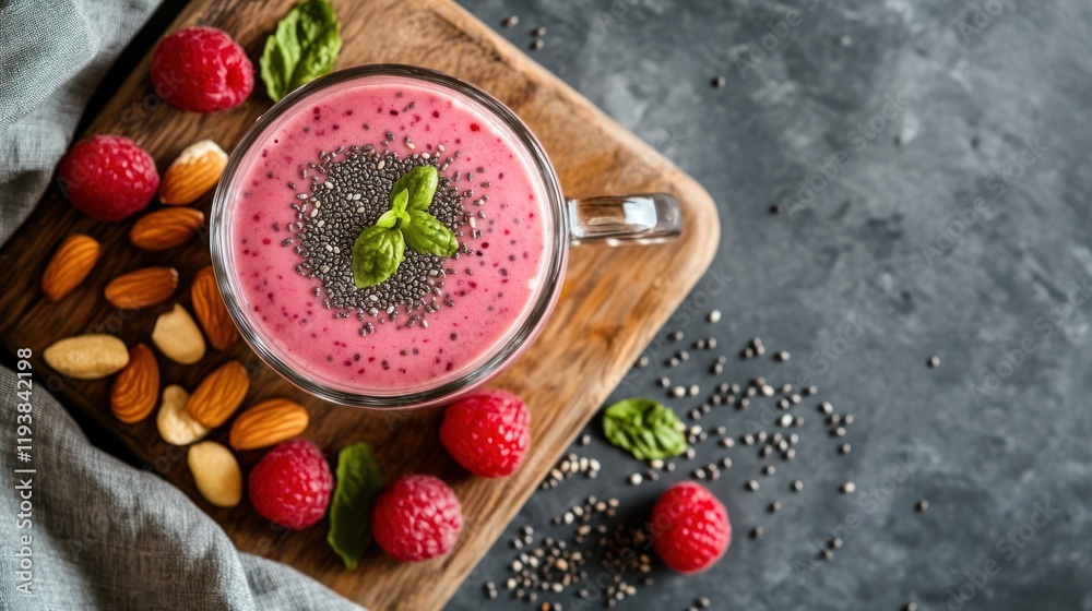 Delicious Raspberry Chia Seed Smoothie