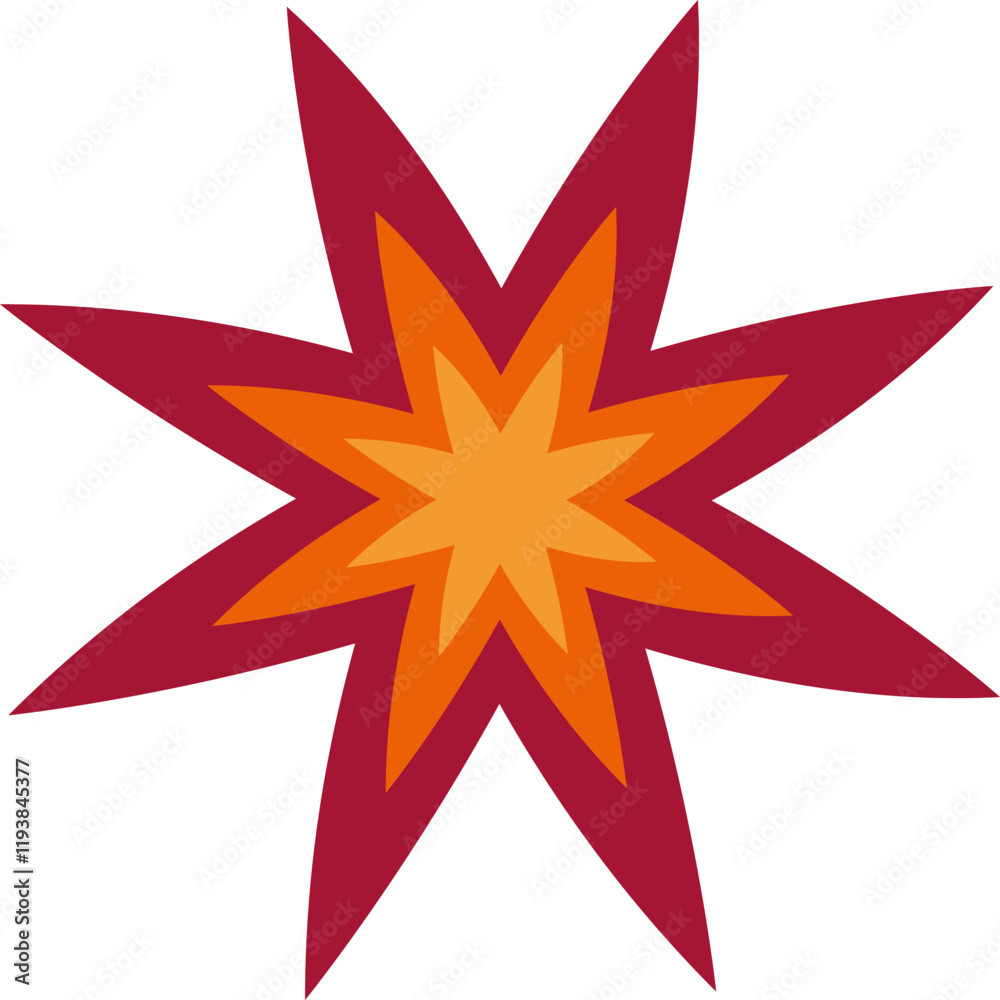 Obraz premium Folk Flower Bud