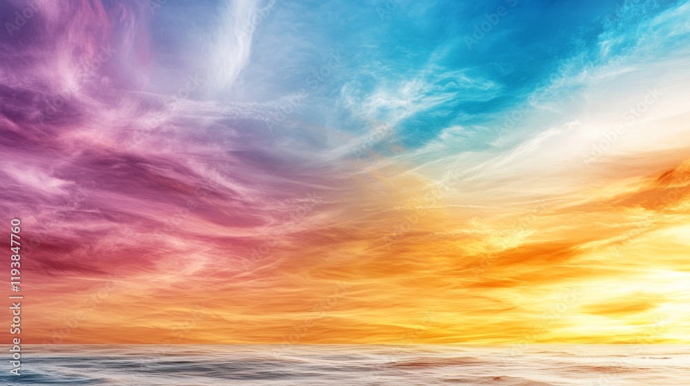 Obraz premium Vibrant Sky with Serene Waters