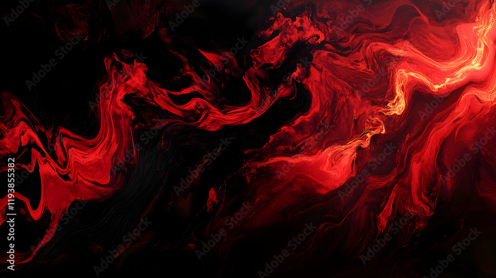 Abstract Red Swirling Patterns on Dark Background Abstract Red Swirling Patterns on Dark Background