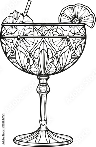 Coloring Page - vectorized - From the Love, Vacation, Fun and Drinks - Package