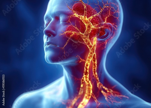Carotid Artery Disease Atherosclerosis Plaque Narrowing Blood Flow to Brain Stroke Internal Anatomy