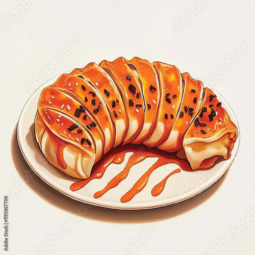 Watercolor Gyoza