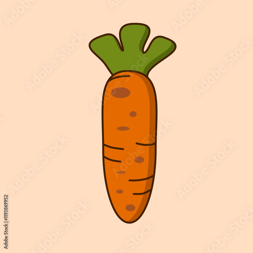 Fresh Orange Carrot Vegetable Illustration Graphic